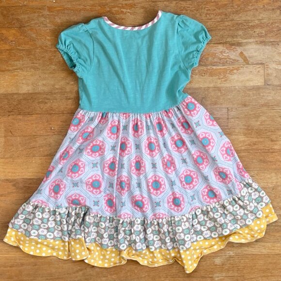 Matilda Jane Dress Little Girls Size 8 Multi Color Ruffles Cotton Blend - Picture 4 of 4